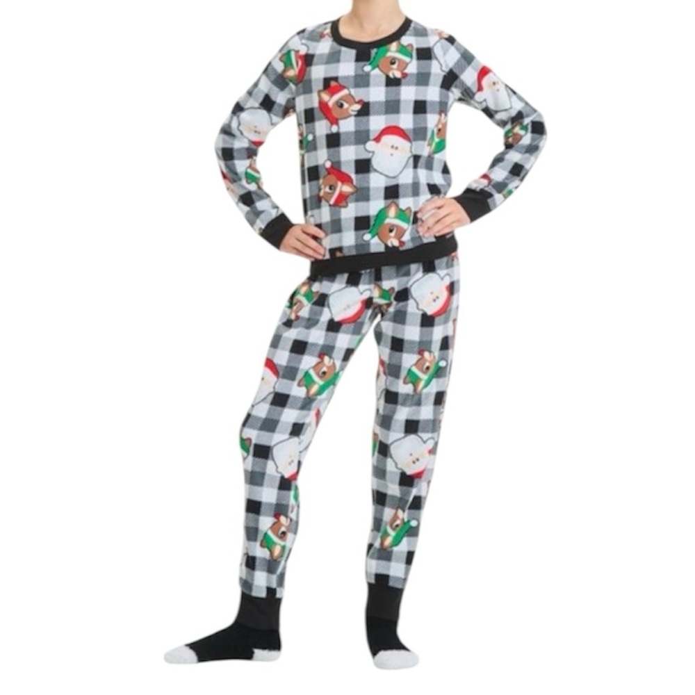 Rudolph The Red Nosed Reindeer Girls Christmas Flannel Pajama Set - Size S NWT